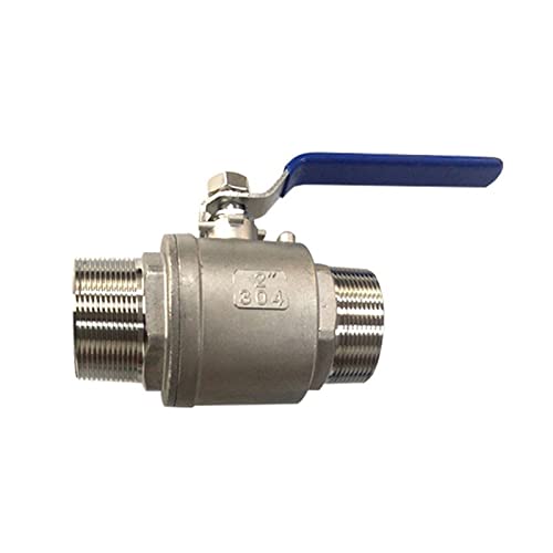 1/2 Zoll 3/4 Zoll 1 Zoll 1-1/4 Zoll 1-1/2 Zoll 2 Zoll Zweiteiliger Kugelhahn aus Edelstahl mit Außengewinde zur Verwendung mit Flüssigkeiten und Gasen(2 Inch) von ZBJGBUIA