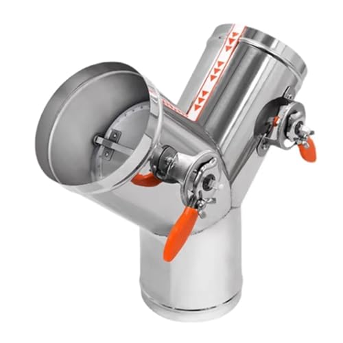 Y-förmiges Dreiwege-Lüftungsrohr aus Edelstahl for Klimaanlagen, Klappen, Luftkanalventil, Außendurchmesser 51 mm – 200 mm(51mm) von ZBJGBUIA