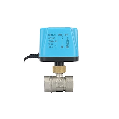 ZBJGBUIA DN32 Edelstahl Normalerweise geschlossener/offener motorisierter Kugelhahn 220 V 12 V 24 V 2-Draht-Elektrokugelhahn(12vdc-Normally Open) von ZBJGBUIA