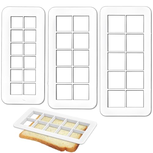 3 Stück Ausstechformen Geometrische Forme, 3 Größen Quadratische Keksausstecher, Geometrisch Multicutter für Fondant Plätzchen, Gebäck und Torten Dekorieren von ZBKJYILF
