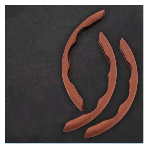 2/3 PCS Auto Lenkrad Abdeckung 38 Cm 15 Zoll Rad Abdeckung Anti-skid Dekorative Liefert Zubehör Auto Lenkradabdeckung(3PCS Brown) von ZBLNKZNGKA