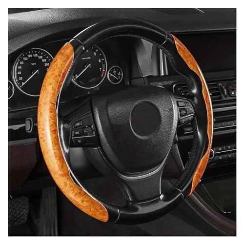 2 Halbe Auto-Lenkradabdeckungen 38Cm 15 Zoll Lenkrad-Power-Abdeckung Auto-Anti-Rutsch-Zubehör Auto Lenkradabdeckung(Yellow) von ZBLNKZNGKA