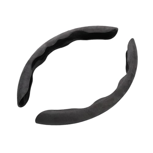 2 Stück Auto-Lenkradbezug Rutschfest Auto-Innendekoration Zubehör Auto-Deko Universell Auto Lenkradabdeckung(B Grey 2pcs) von ZBLNKZNGKA