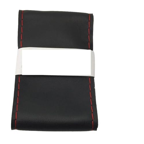 36/40 Cm Weiche Lenkradabdeckung Universal-Geflecht-Griffabdeckung Innenraum Auto-Styling-Zubehör Auto Lenkradabdeckung(40cm black red 1set) von ZBLNKZNGKA