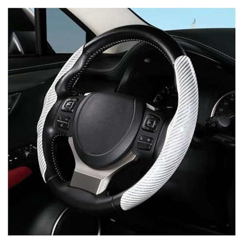 36 Cm Auto-Lenkradabdeckung Rutschfest Ultradünn Auto-Griff-Schutzhülle Universell Auto Lenkradabdeckung(Bright-white) von ZBLNKZNGKA