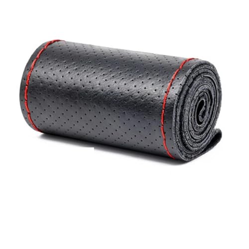 38 Cm Auto-Lenkradbezug Universelles Auto-Lenkrad Auto-Innenausstattung Auto Lenkradabdeckung(Black Red) von ZBLNKZNGKA