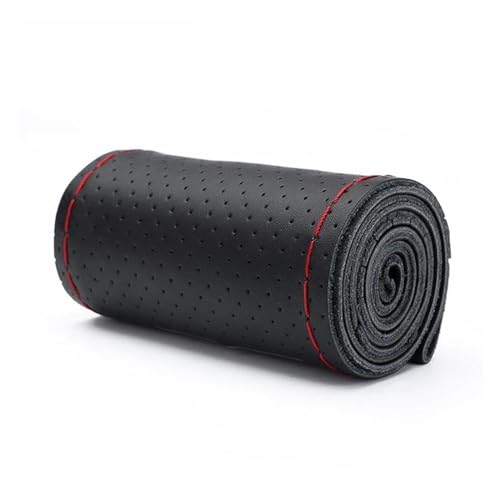 Allgemeine Automobil-Lenkradabdeckung Lenkradschutz Auto-Innenteile Kratzfeste Rutschfeste Abdeckung Auto Lenkradabdeckung(Black Red) von ZBLNKZNGKA
