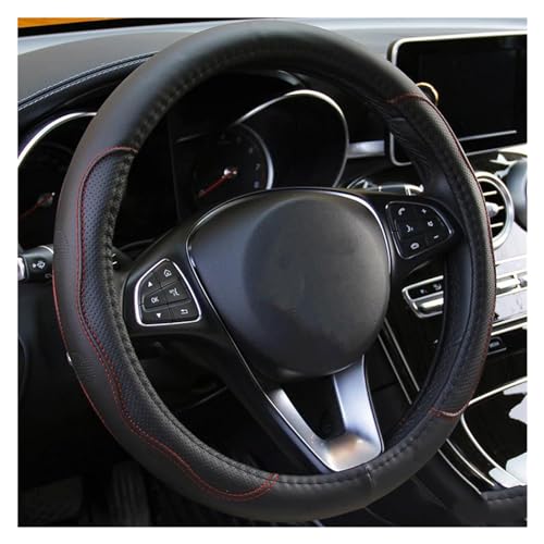 Auto-Lenkrad-Abdeckung Universelles Geflecht Modisch Rutschfest Auto-Styling Auto Lenkradabdeckung(Red Red) von ZBLNKZNGKA