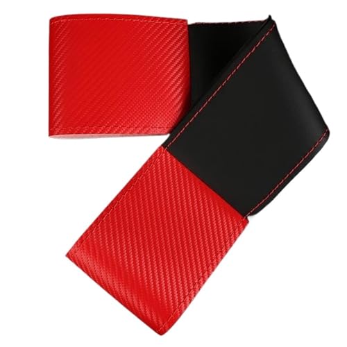 Auto Lenkradbezug Lenkradhülle Universal Typ 38cm Handgenäht Mit Nadel Und Faden Auto Lenkradabdeckung(Red) von ZBLNKZNGKA