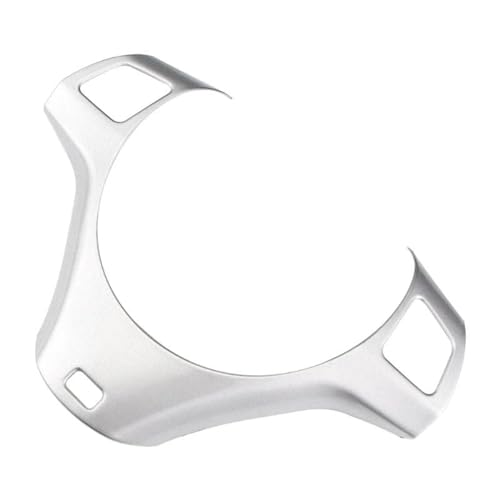 Für 1 3 Serie E87 E90 E92 2005 2006 2007 2008-2012 Zubehör Auto Lenkrad Panel Dekoration Abdeckung Trim Auto Lenkradabdeckung(Silver) von ZBLNKZNGKA