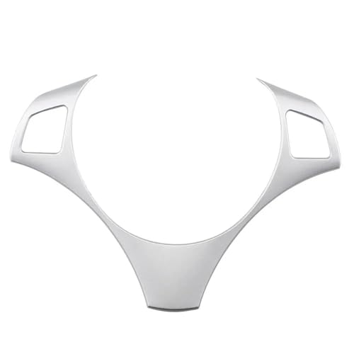 Für 1 Serie Für 3 Serie E87 E90 E92 E93 2005-2012 Zubehör Auto Lenkrad Panel Abdeckung Trim Aufkleber Auto Lenkradabdeckung(Matte silver) von ZBLNKZNGKA