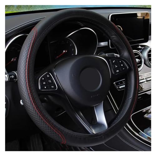 Für A1 Für A3 Für A4 B6 B8 B9 Für A5 Für A6 Für A7 Für A8 C5 Q7 Q3 Q5 Q5L Lenkrad Abdeckung Auto-styling Auto Lenkradabdeckung(Black red) von ZBLNKZNGKA