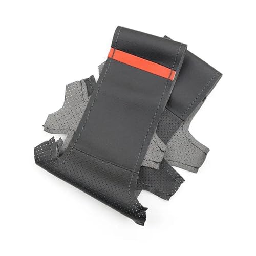 Für Benz Für C GL G M Klasse W204 W463 Für X166 W166 Auto Lenkrad Abdeckung Perforierte Mikrofaser Leder Trim Auto Lenkradabdeckung(Black line-Red) von ZBLNKZNGKA