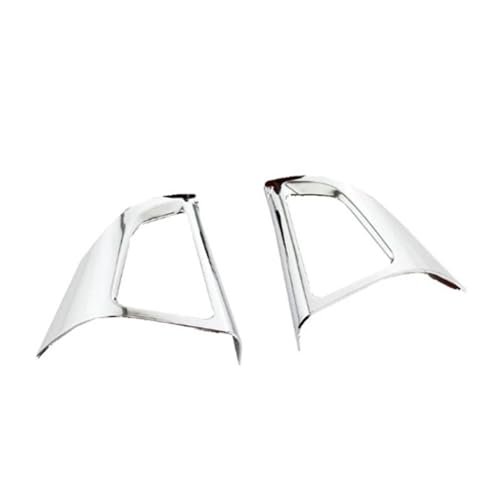 Für Chevy Für Cruze Limousine Fließheck 2009-2015 Für Trax Zubehör Auto Lenkrad Schutzhülle Trim Aufkleber Auto Lenkradabdeckung(2 hole chrome silver) von ZBLNKZNGKA