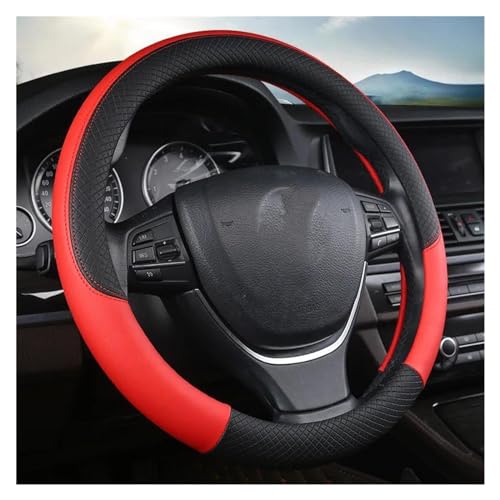 Für E39 E46 E60 E87 E90 F10 F20 Für X1 Alle Automodelle Innen Zubehör Auto Lenkung Abdeckung Auto Lenkradabdeckung(Black and red) von ZBLNKZNGKA