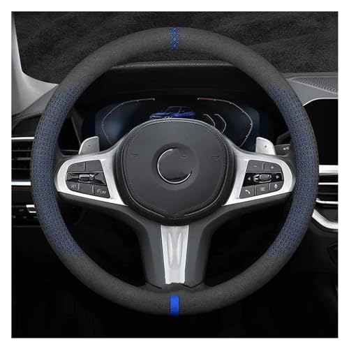 Für E90 F01 F06 F10 F15 F16 F20 F21 F25 F26 F30 F32 F82 38 Cm Auto Lenkrad Abdeckung Hohl Muster Auto Lenkradabdeckung(Blue) von ZBLNKZNGKA