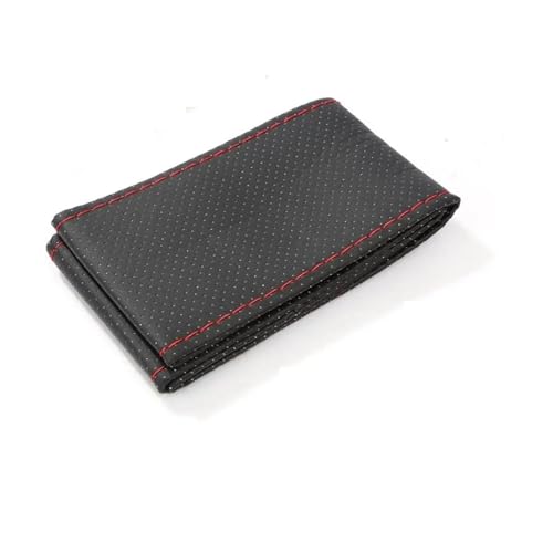 Für Ford Für Focus 2 3 Für Benz Für Smart Für Kia Handgenähte Lenkradabdeckung Auto Lenkradabdeckung(BLACK and RED) von ZBLNKZNGKA