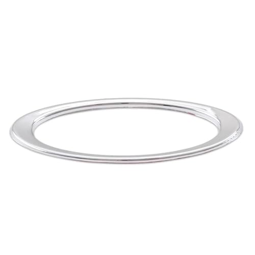 Für Ford Für Focus 2 Für Fiesta Für Ecosport Auto Chrom Auto Lenkrad Dekoration Ring Trim Aufkleber Auto Lenkradabdeckung(Silver) von ZBLNKZNGKA