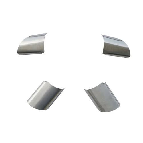 Für Ford Für Focus 2 MK2 2005 2006 2007-2013 Auto Styling 4 Stücke Edelstahl Auto Lenkrad Dekoration Abdeckung Trim Auto Lenkradabdeckung(Silver) von ZBLNKZNGKA
