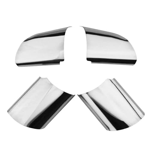 Für Ford Für Focus 2 Mk2 2005-2012 4 Teile/satz Auto Lenkrad Panel Pailletten Abdeckung Trim Edelstahl Zubehör Auto Lenkradabdeckung(Silver) von ZBLNKZNGKA
