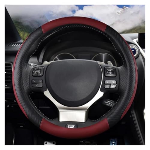 Für Lexus Für Is250 Für RX350 Für Is350 Für GX460 Für Is300 Für ES350 Für RC Für LS Für NX Auto-Lenkradabdeckung Auto Lenkradabdeckung(WINE RED) von ZBLNKZNGKA