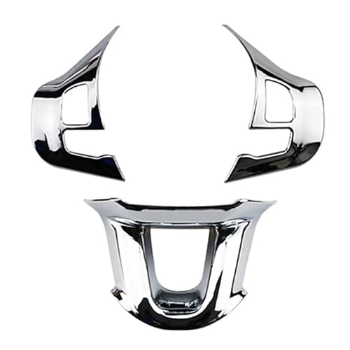 Für Peugeot 2008 208 308 2014 2015 2016 2017 2018 3 Teile/satz Auto Lenkrad Dekoration Abdeckung Trim Aufkleber Auto Lenkradabdeckung(Bright silver) von ZBLNKZNGKA