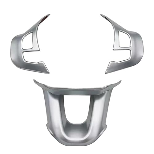 Für Peugeot 2008 208 308 2014 2015 2016 2017 2018 3 Teile/satz Auto Lenkrad Dekoration Abdeckung Trim Aufkleber Auto Lenkradabdeckung(Matte silver) von ZBLNKZNGKA