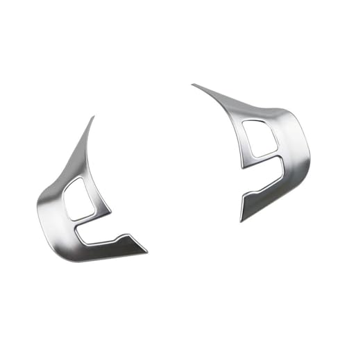 Für Peugeot 208 308 2014-2017 Zubehör Auto Lenkrad Dekoration Trim Abdeckung Aufkleber Auto Innen Zubehör Auto Lenkradabdeckung(Matt Silver) von ZBLNKZNGKA