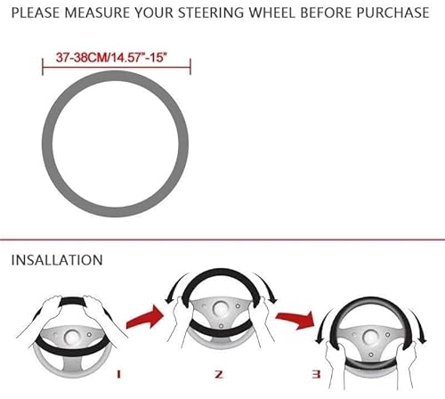 Für Ram Für Promaster Mikrofaser Leder Auto Lenkrad Abdeckung Auto Lenkradabdeckung(WINE RED) von ZBLNKZNGKA