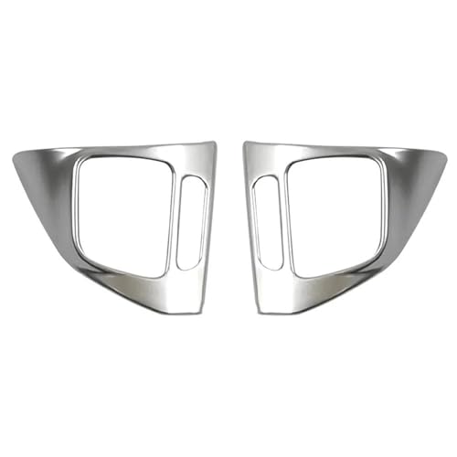 Für VW Für Golf Mk6 Für Passat B7 Für CC Für EOS Für Tiguan Für Inneren Rahmen Einsatz 2 PCS Lenkrad Trim Abdeckung Auto Lenkradabdeckung(Silver) von ZBLNKZNGKA