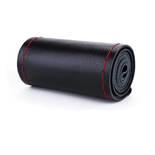 Mikrofaser-Leder-Auto-Lenkradbezug Universelle Rutschfeste Lenkradhülle 36 Cm 38 Cm 40 Cm Auto Lenkradabdeckung(Black red 36CM) von ZBLNKZNGKA