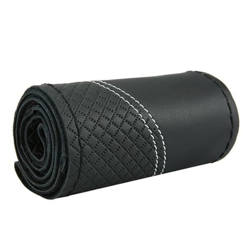 Radabdeckung Atmungsaktive Gewebte Auto-Lenkradabdeckung Anti-Rutsch-Schutzabdeckung Auto Lenkradabdeckung(Black and white) von ZBLNKZNGKA