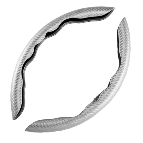 Universelle Rutschfeste Carbonfaser-Lenkabdeckung Fürs Auto Lenkrad-Booster-Abdeckung Auto Lenkradabdeckung(WHITE) von ZBLNKZNGKA