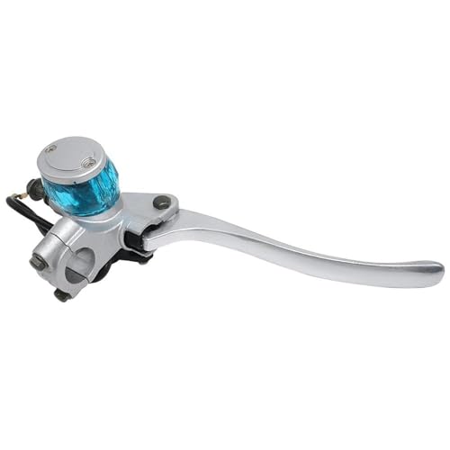 ZBLNKZNGKA Hebel Bremsgriff Motorrad Universal 22mm Motorrad Hydraulische Kupplung Bremsgriff Hebel 14mm Kolben Größe Vorne Pumpe Für Ducati Kupplung Bremshebel Motorrad(Silver Right) von ZBLNKZNGKA