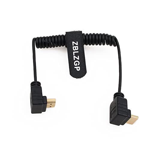 ZBLZGP 8K HDMI zu HDMI Spiralkabel High Speed Ethernet für Portkeys BM5 Monitor, Laptop, Computer, Kamera, Monitor (UP-DOWN HDMI) von ZBLZGP
