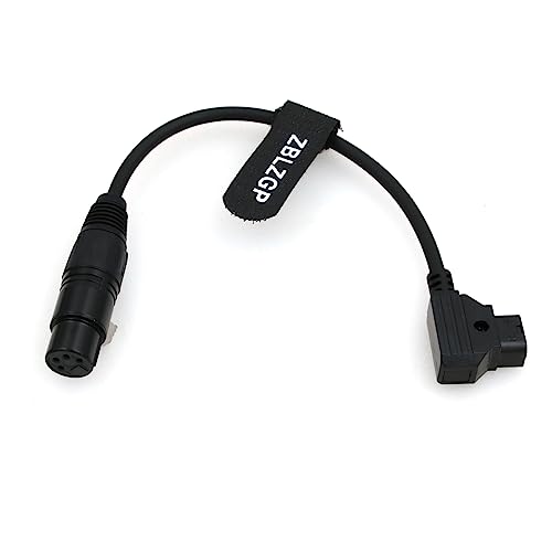 ZBLZGP D-Tap Stecker auf XLR 4-polige Buchse, Stromkabel für Blackmagic URSA Mini Pro 4.6K Kamera LVM-170A TVlogic Monitor Roland EDIROL R88 (gerades Kabel, 25 cm) von ZBLZGP