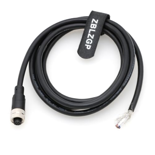 ZBLZGP M12 5-poliger Sensorstecker, männlich, weiblich, Betätigungssignal, industriell geschirmtes Kabel (gerade 5-polige Buchse, 2 m) von ZBLZGP