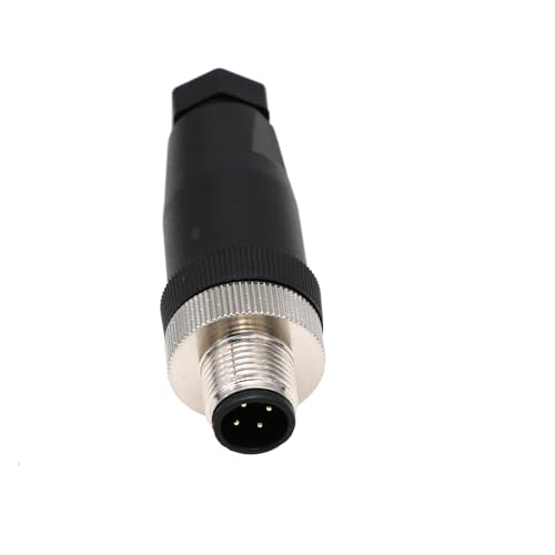 ZBLZGP M12 Sensorstecker Wasserdicht Stecker Buchse Schraubkupplung Elektrischer Steckverbinder (Gerade Männchen, 1 Packung-4Pin) von ZBLZGP
