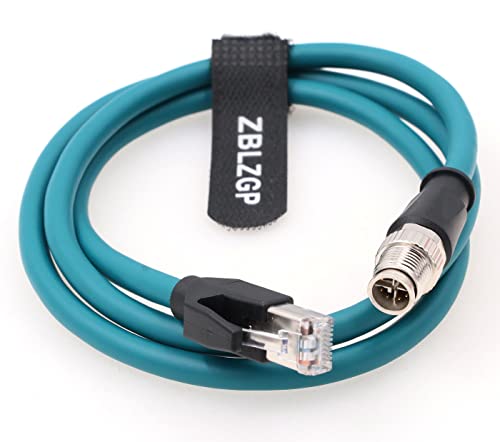 ZBLZGP M12 8 Positionen X-Code Stecker auf RJ45 Cat7e Ethernet-Kabel, geschirmtes Hochgeschwindigkeitsnetzwerk für Cognex Industriekamera, 1 m von ZBLZGP