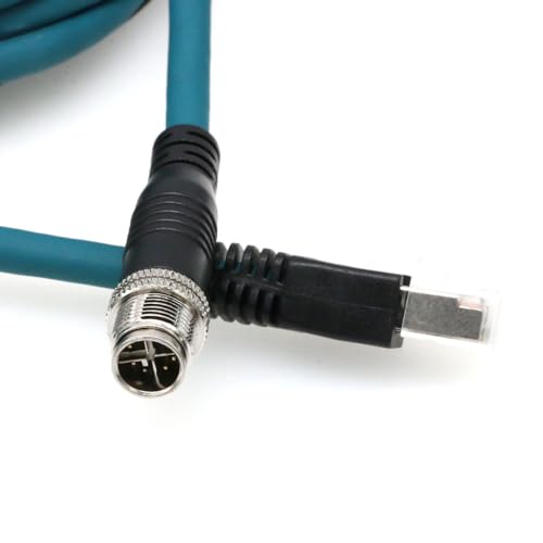 ZBLZGP M12 X-Code Stecker auf RJ45 Cat6a Ethernet-Kabel für Cognex-Industriekamera, 8 Positionen, abgeschirmt, 5 m von ZBLZGP