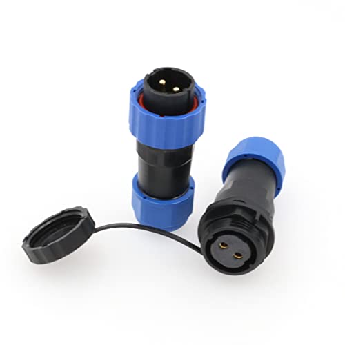 ZBLZGP SD20 Wasserdichter Stecker IP68 LED Power Kabel Stecker Buchse Draht Elektrisch Panel Mount Lötstecker (Direktstecker, 2 Pin) von ZBLZGP