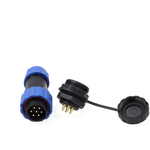 ZBLZGP SD20 Wasserdichter Stecker IP68 LED Power Kabel Stecker Buchse Draht Elektrisch Panel Mount Lötstecker (Panel Mount, 7 Pin) von ZBLZGP
