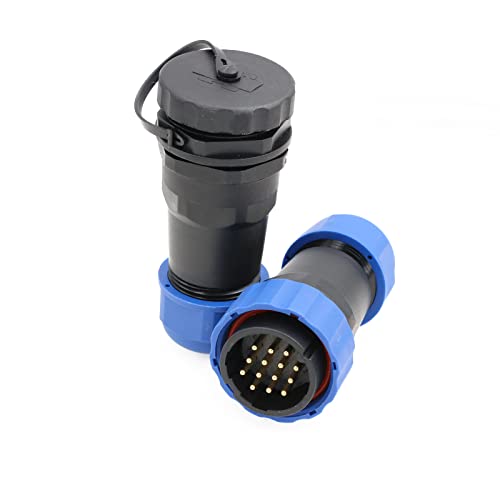 ZBLZGP SD28 14 Pin In Line Kabel Männlich Weiblich Stecker Buchse Wasserdicht IP68 Aviation 28MM Stecker Rund Elektrisch Automotive Plastic Power Connector von ZBLZGP