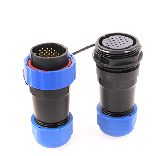 ZBLZGP SD28 22 Pin In Line Kabel Männlich Weiblich Stecker Buchse Wasserdicht IP68 Aviation 28MM Stecker Rund Elektrisch Automotive Plastic Power Connector von ZBLZGP