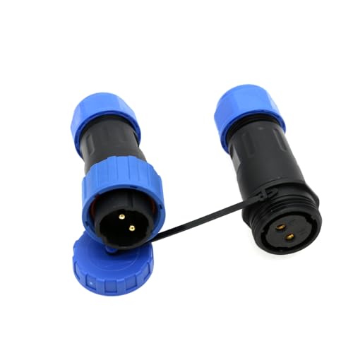 ZBLZGP TY20 2 poliger Stecker lötfreie Schraubverbindung wasserdicht schnell trennen Panel Mount Draht männlich weiblich Kabel Stecker Buchse für Outdoor-Elektro-Solarstrom von ZBLZGP