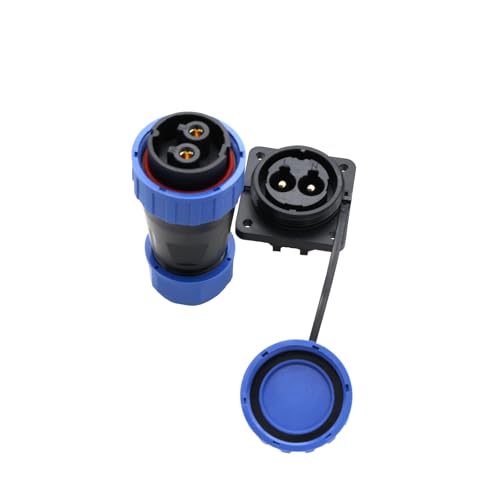 ZBLZGP TY28 Lötfreier Stecker, Buchse, IP68, wasserdichter Stecker, 2-9-polig, elektrischer Schraub-Crimp Kabelverbinder (quadratisch umgekehrt, 2-polig, 45 A) von ZBLZGP