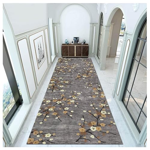 ZBOLI Teppich Läufer Flur 80×300cm/Teppich Läufer Flur/rutschfest Teppiche/Waschbar Flurteppich Flurläufer/Kurzflor Teppichläufer Küchenläufer Eingang Schmutzfangläufer(0.6×2m,A) von ZbOLi