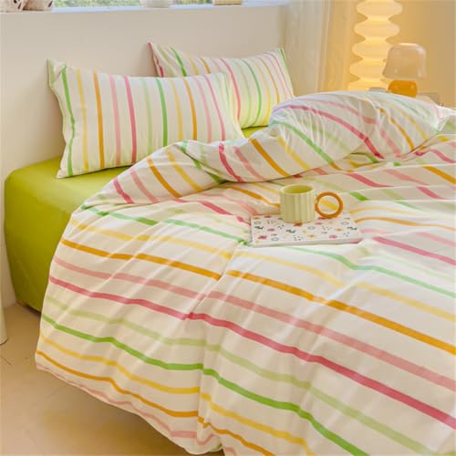 ZBOOM Kinder Bettwäsche 100x135 Zweiteilig Weiß Bunt Regenbogen Streifen Wendebettwäsche Gebürstet Microfaser Weiche Kinderbettwäsche Mädchen Bettbezug mit Reißverschluss und Kissenbezug 40x60cm ZBOOM Kinder Bettwäsche 100x135 Zweiteilig Weiß Bunt Regenbogen Streifen Wendebettwäsche Gebürstet Microfaser Weiche Kinderbettwäsche Mädchen Bettbezug mit Reißverschluss und Kissenbezug 40x60cm von ZBOOM