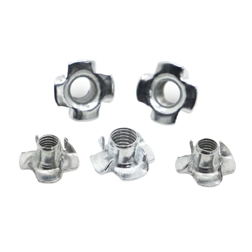 4 Zacken T-Mutter T-Mutter, T-Mutter mit vier Krallen, silberfarben, mehrere Größen, 20 Stück(M3 20pcs) von ZBORAVPIX