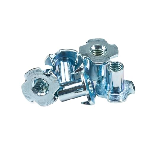 4 Zacken T-Mutter T-Mutter, T-Muttern Vier Krallen Lautsprechermutter Stahl 10er Pack Silber M4-M10 8-17mm(M10x16) von ZBORAVPIX